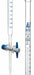 Burettes with straight bore interchangeable PTFE key stopcock, capacity 50ml, Sub. Div. 0.10ml Tolerance ± 0.05ml, class 'A', Blue Graduation, with Individual Work Certificate, TD-27 C. - eiscoindustrial