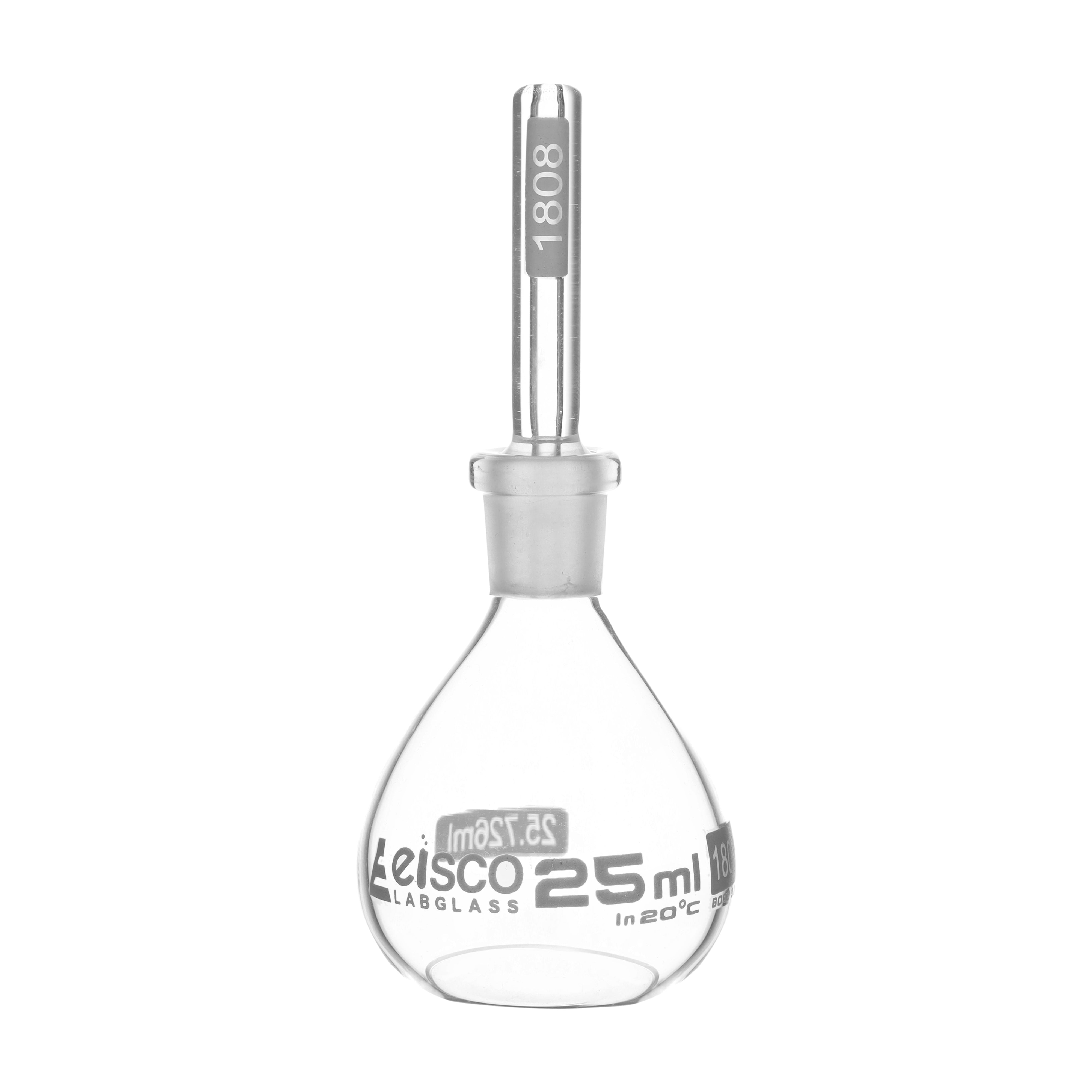 Pycnometer 25ml,calibrated, made of borsilicate glass - eiscoindustrial