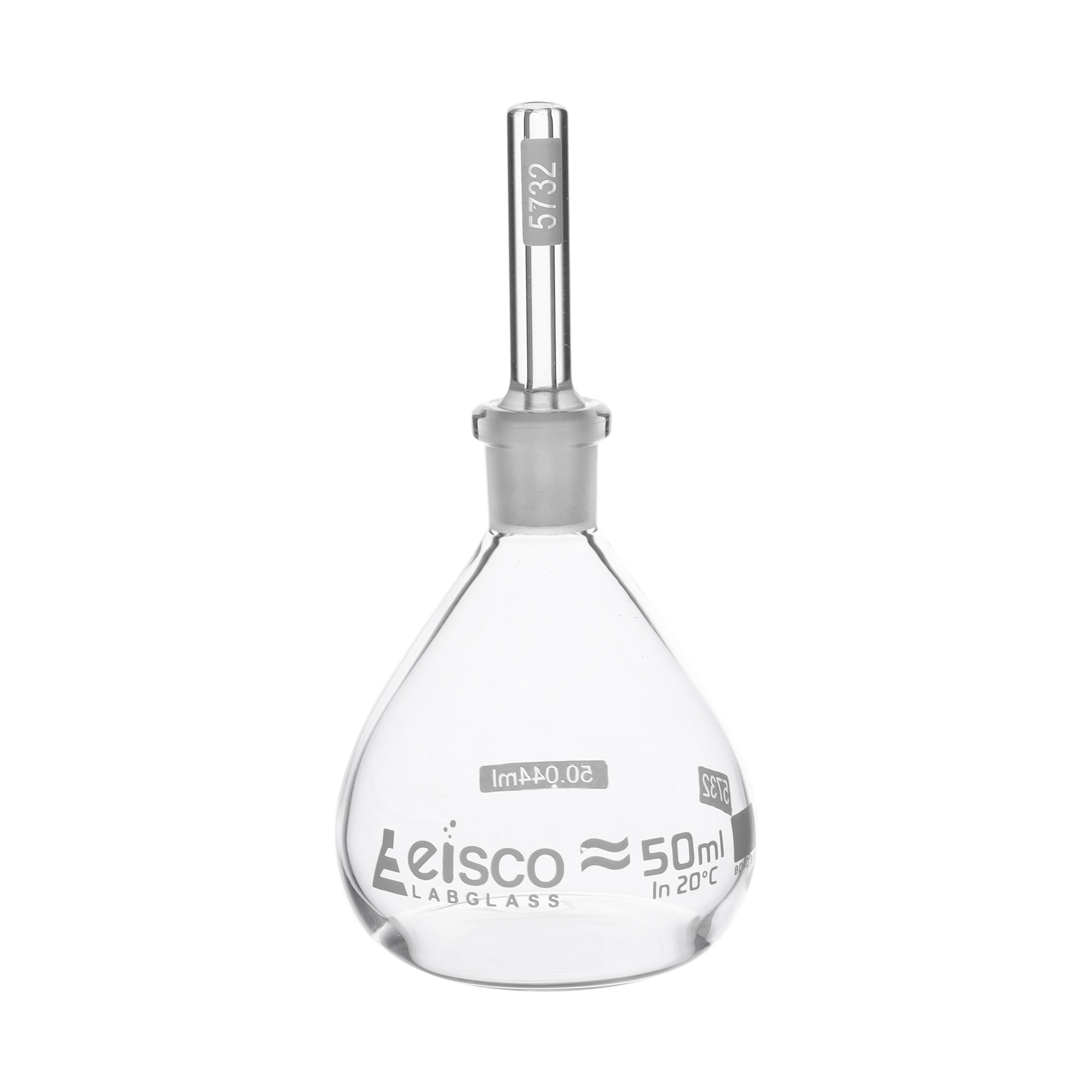 Pycnometer 50ml, calibrated,made of borsilicate glass — eiscoindustrial