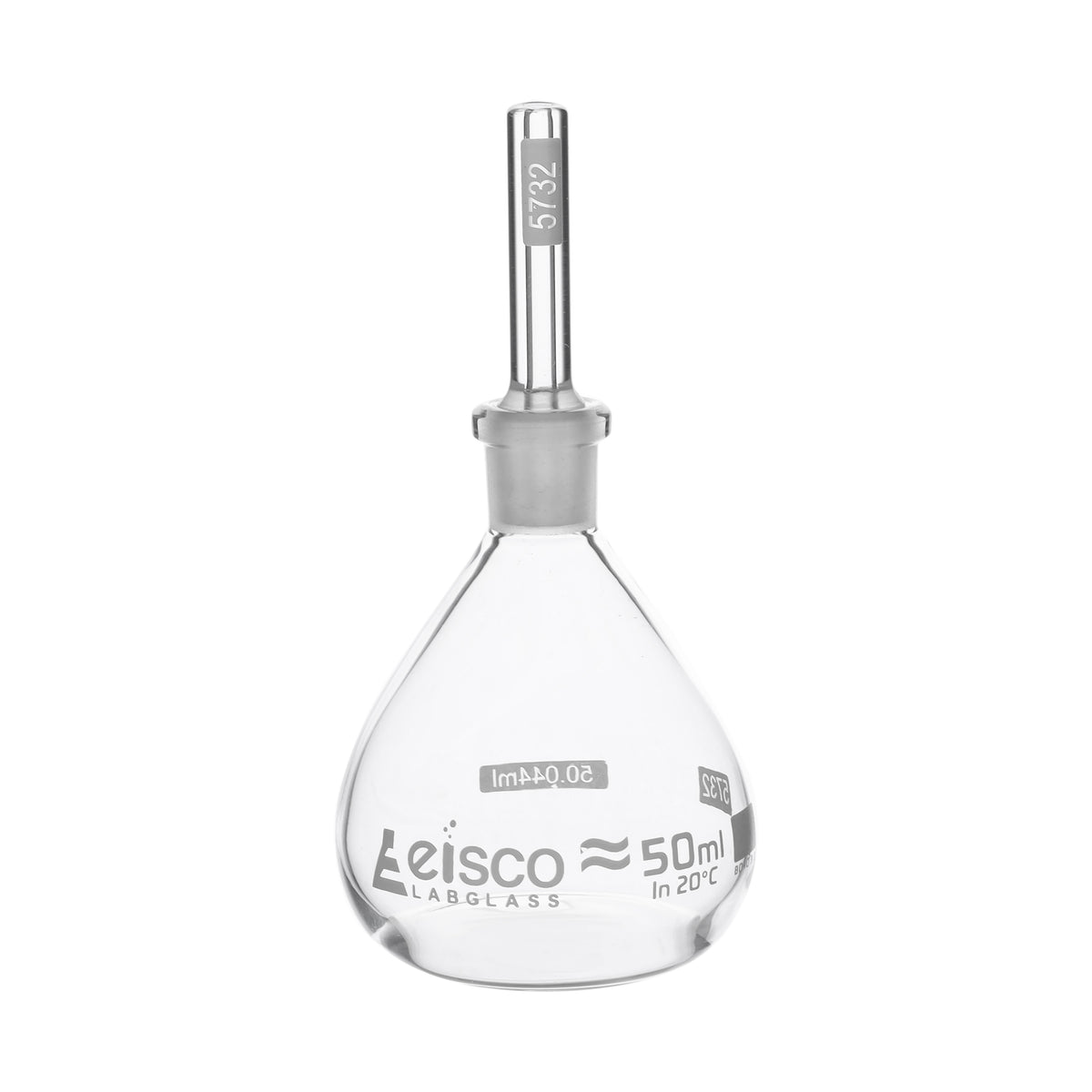 Pycnometer Label Pycnometer , 50 ml, calibrated, made of borsilicate glass — eiscoindustrial