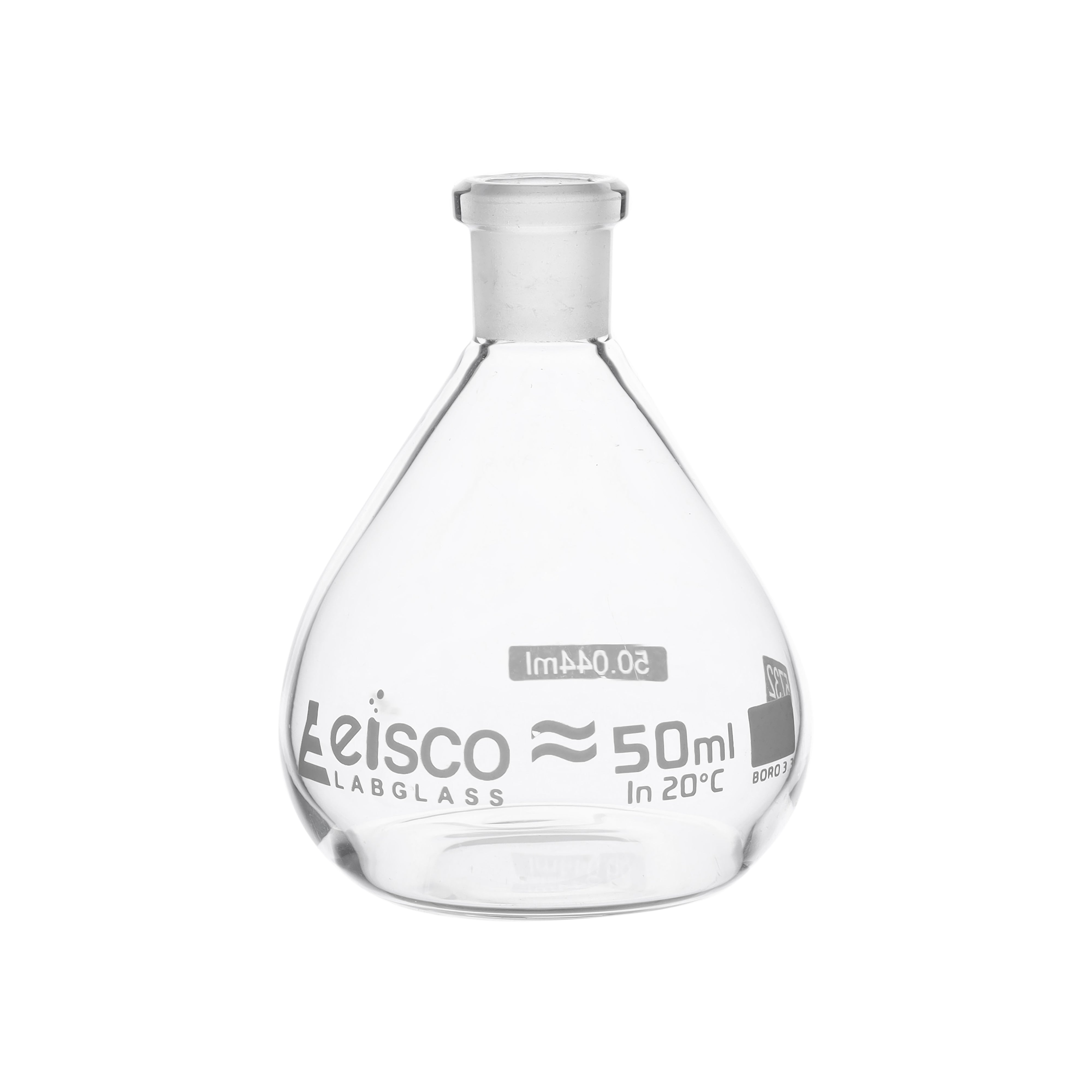 Pycnometer 50ml, calibrated,made of borsilicate glass - eiscoindustrial