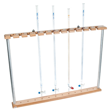 Burette rack,vertical,wall mounted,accepst 12 burettes upto 50ml capacity & up to 2 cm dia. - eiscoindustrial