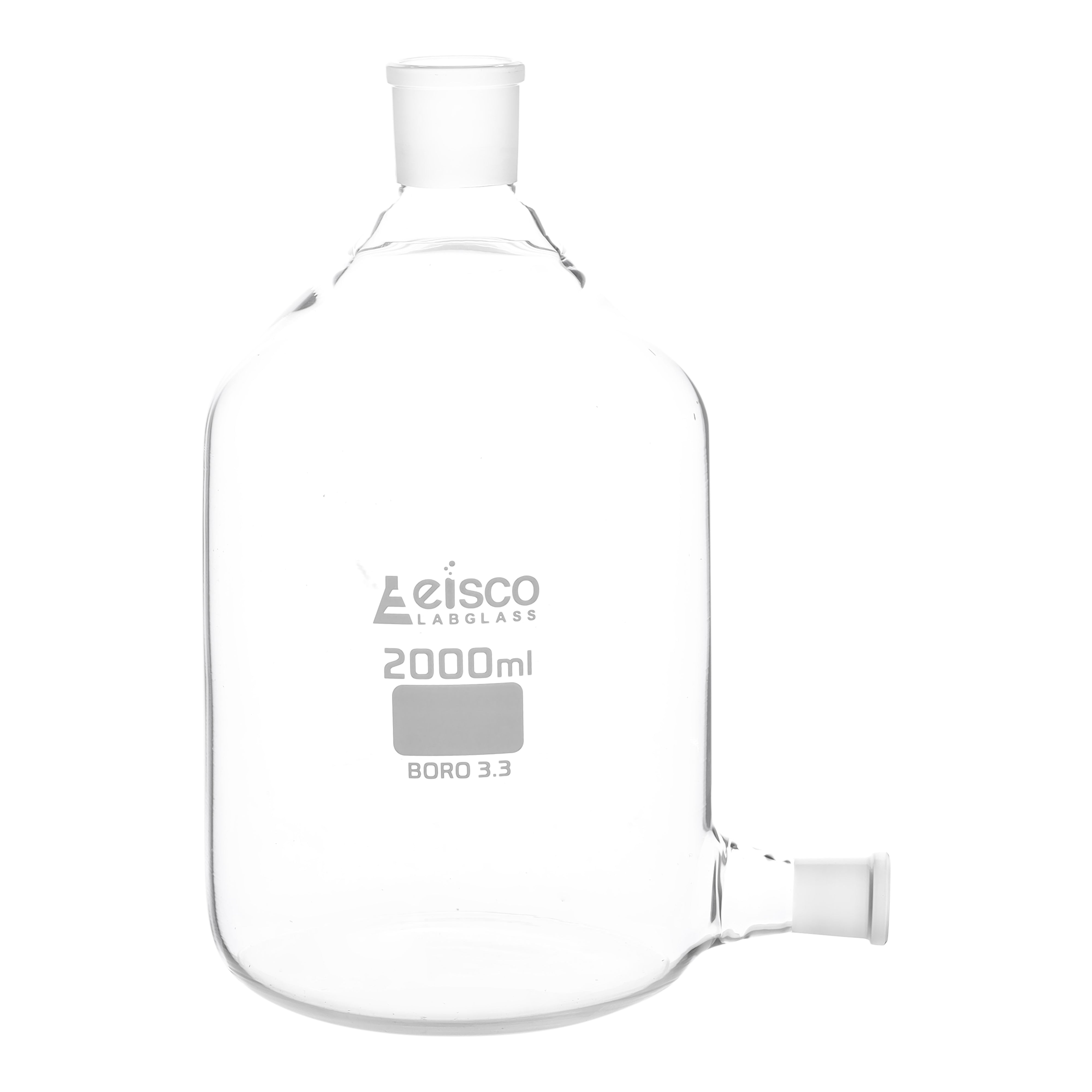 Aspirator Bottle with outlet for stopper, 2000ml. - eiscoindustrial