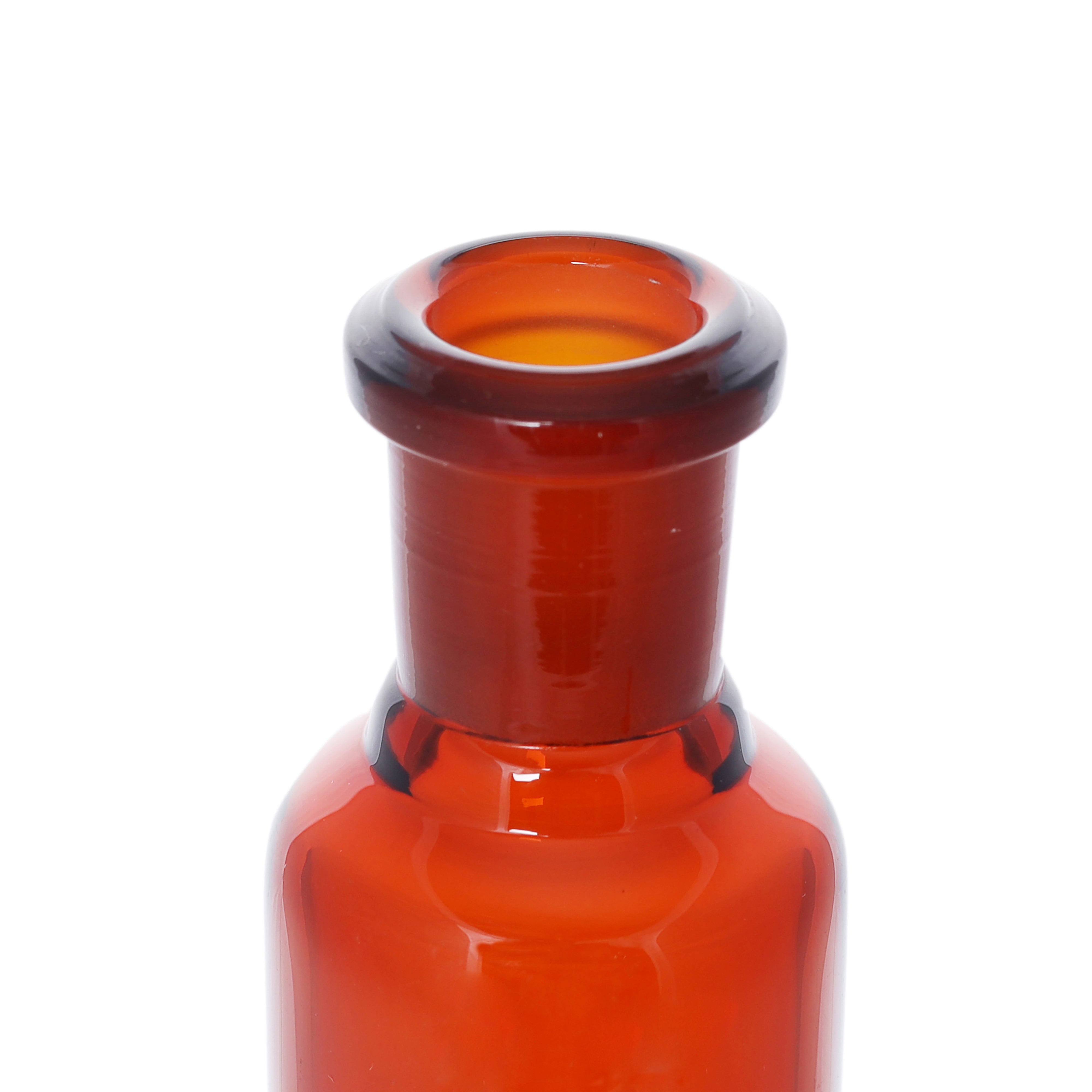 Bottle Reagent, Amber colour, narrow mouth with acid proof polypropylene stopper 30ml., socket size 14/23 - eiscoindustrial