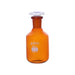 Bottle Reagent, Amber colour, narrow mouth with acid proof polypropylene stopper 60ml., socket size 14/23 - eiscoindustrial