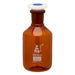 Bottle Reagent, Amber colour, narrow mouth with acid proof polypropylene stopper , socket size 14/23 100 ML - eiscoindustrial