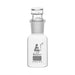 Bottle Reagent, borosilicate glass, wide mouth with interchangeable hexagonal glass hollow stopper 60ml, socket size 24/29 - eiscoindustrial