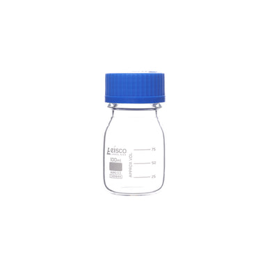 Bottle Reagent graduated, borosilicate glass, with screw cap (GL 45) 100ml. - eiscoindustrial