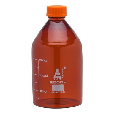 Bottle Reagent - Amber, borosilicate glass, with screw cap (GL 45) 2000ml. - eiscoindustrial