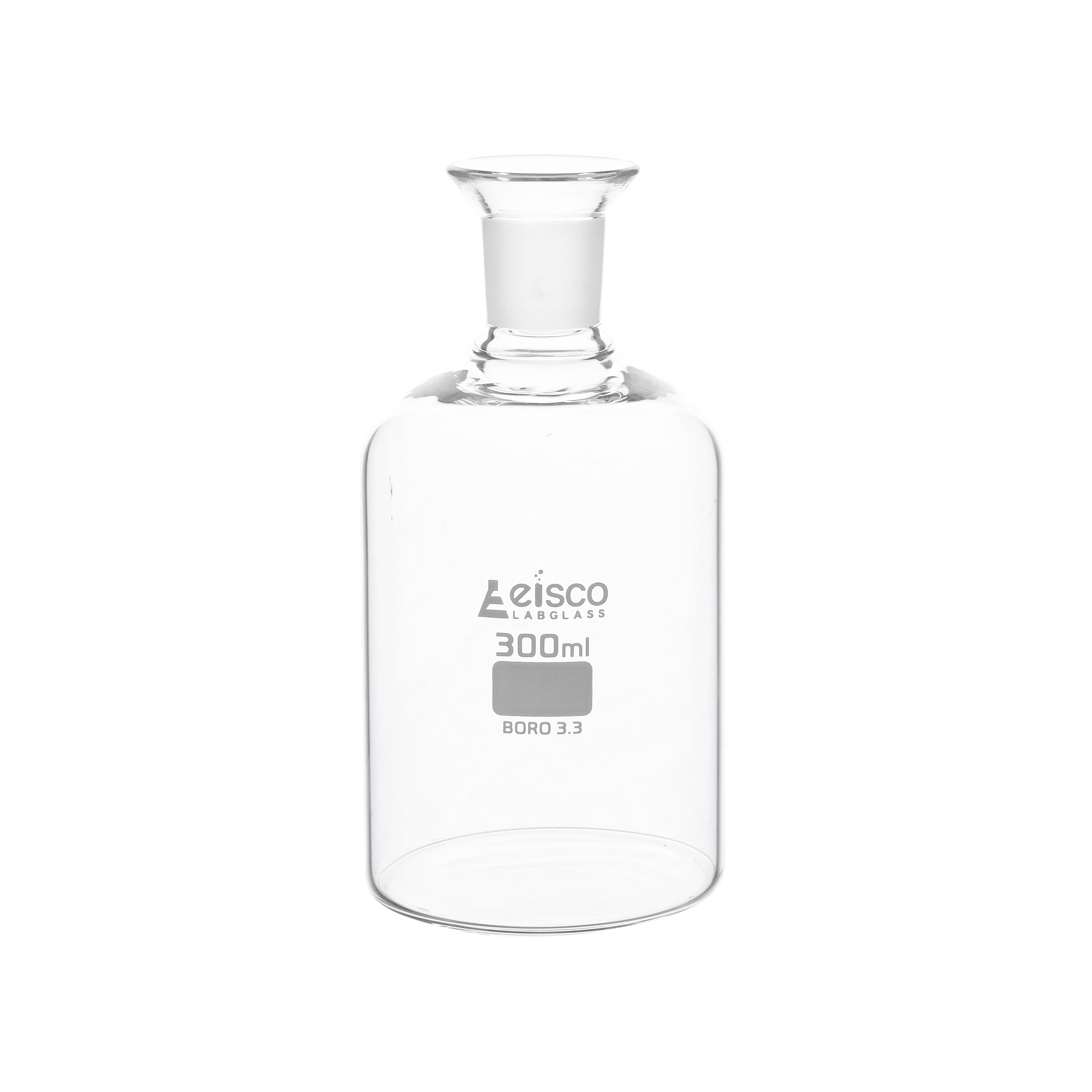 Bottle BOD, borosilicate glass with interchangeable glass stopper, 300ml. - eiscoindustrial