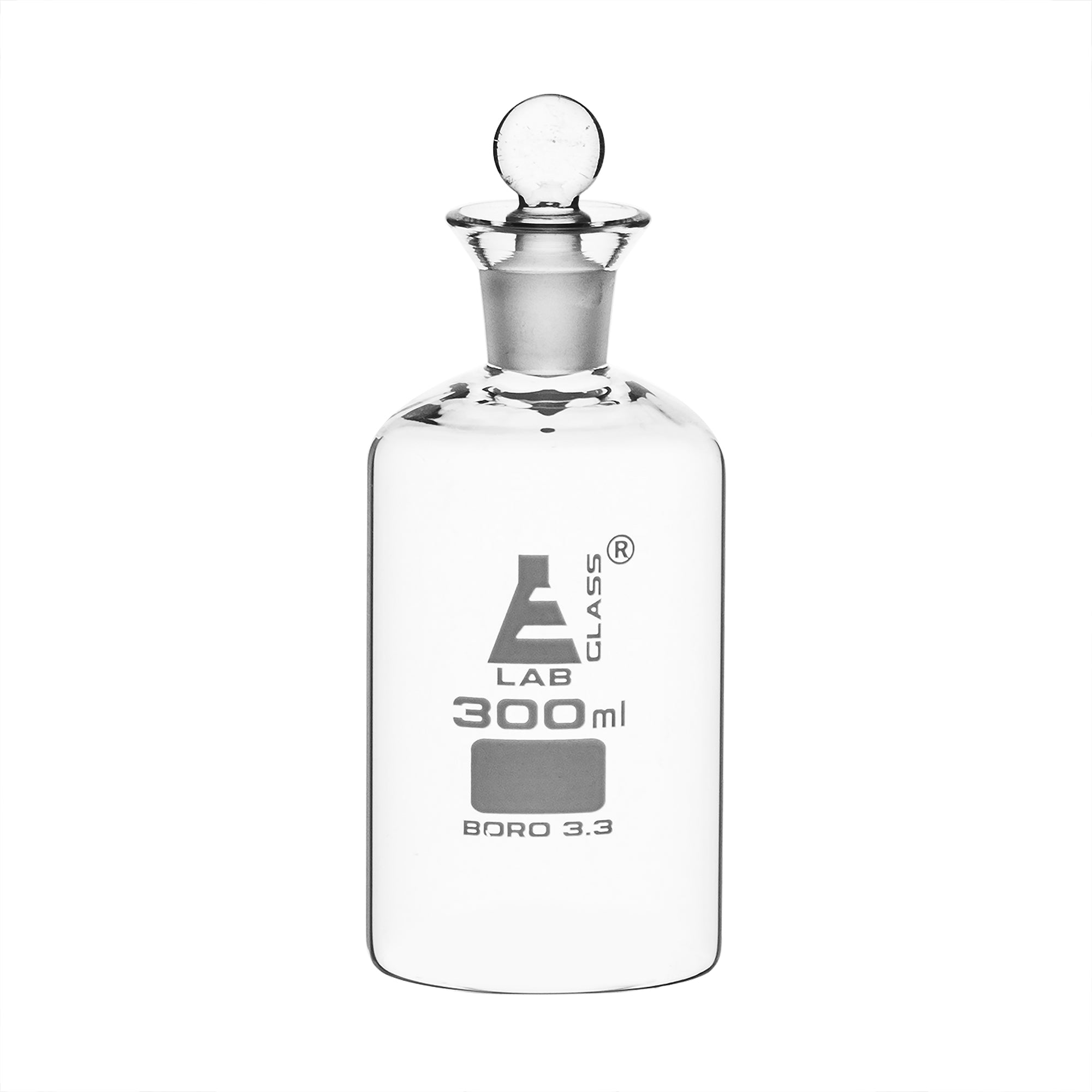 Bottle BOD, borosilicate glass with interchangeable glass stopper, 300ml. - eiscoindustrial