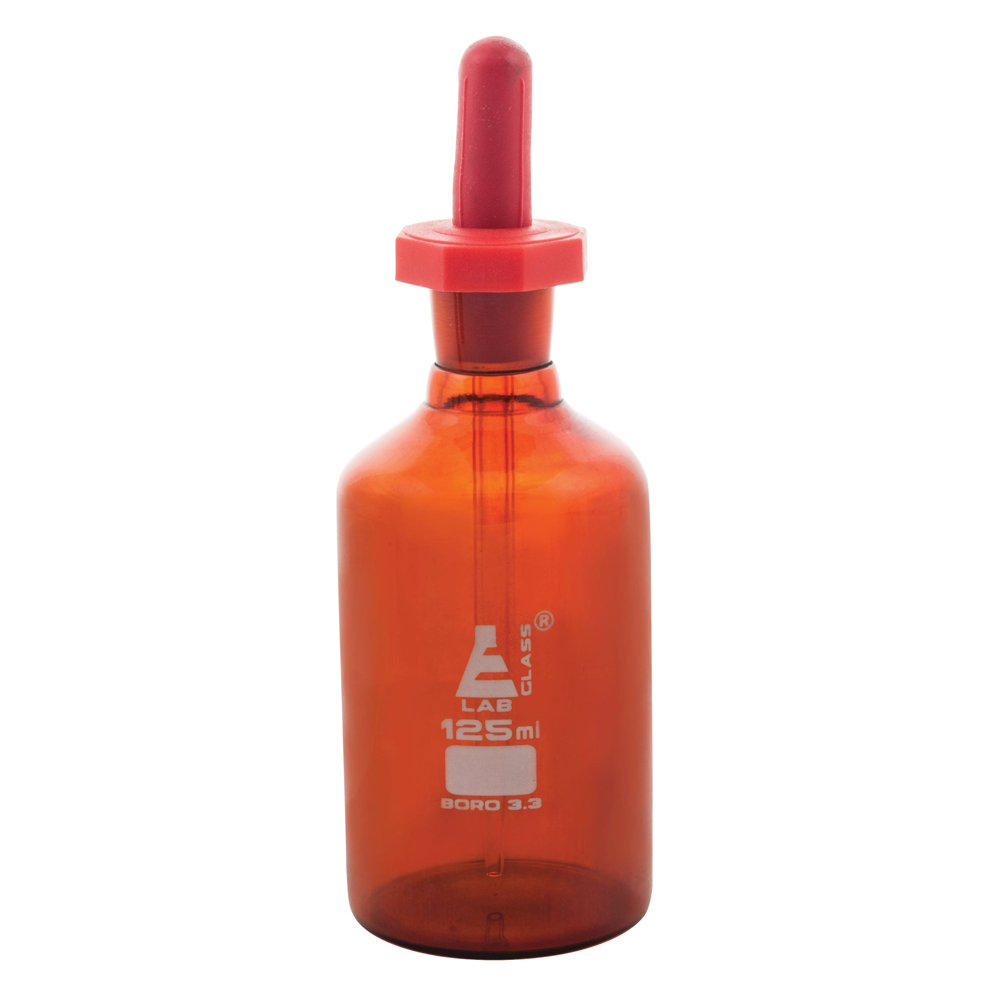 Bottle Pipette Dropping, Amber colour, 125ml. - eiscoindustrial