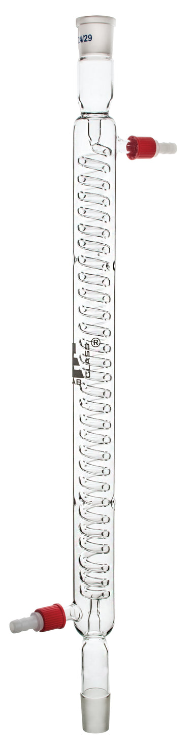 Condenser - Graham, Socket size 24/29 & Cone size 24/29 Effective length 40cm. With Plastic Connector - eiscoindustrial