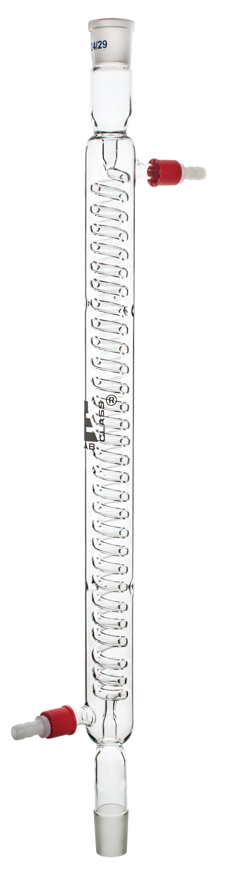 Condenser - Graham, Socket size 24/29 & Cone size 24/29, Effective length 25cm. With Plastic Connector - eiscoindustrial