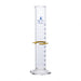 Cylinder Measuring Graduated, cap. 500ml., class 'B', glass hex. base,with protective guard & spout, borosilicate glass, Blue Graduation. As per ASTM E1272 std. - eiscoindustrial