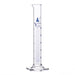 Cylinder Measuring Graduated, cap. 25ml., class 'B', Hex. base with spout, borosilicate glass, Blue Graduation - eiscoindustrial