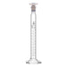 Cylinder Mixing Graduated, cap. 10ml., class 'B', glass hex. base, complete with interchangeable Glass stopper, borosilicate glass, White Graduation - eiscoindustrial