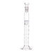 Cylinder Mixing Graduated, cap. 25ml., class 'A', glass hex. base, complete with interchangeable Glass stopper, borosilicate glass, Blue Graduation - eiscoindustrial