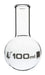 Flask Boiling 100ml, round bottom, narrow neck, borosilicate glass - eiscoindustrial