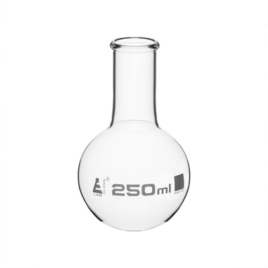 Flask Boiling 250ml, round bottom, narrow neck, borosilicate glass - eiscoindustrial