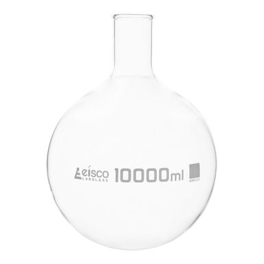 Flask Boiling 10,000ml, round bottom, narrow neck, borosilicate glass - eiscoindustrial