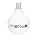 Flask Boiling with joint 1000ml, socket size 24/29, round bottom, interchangeable joint, single neck, borosilicate glass - eiscoindustrial