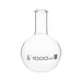 Flask Boiling - Florence, flat bottom, narrow neck with beaded rim 1000ml, borosilicate glass - eiscoindustrial