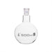 Flask Boiling with joint, flat bottom, short neck, interchangeable joint 500ml, socket size 14/26, borosilicate glass - eiscoindustrial