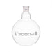 Flask Boiling with joint, flat bottom, short neck, interchangeable joint 3000ml, socket size 45/40, borosilicate glass - eiscoindustrial