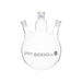 Flask Distilling round bottom, cap. 2000ml, borosilicate glass, three neck parallel, centre socket 29/32, side socket 19/26 - eiscoindustrial