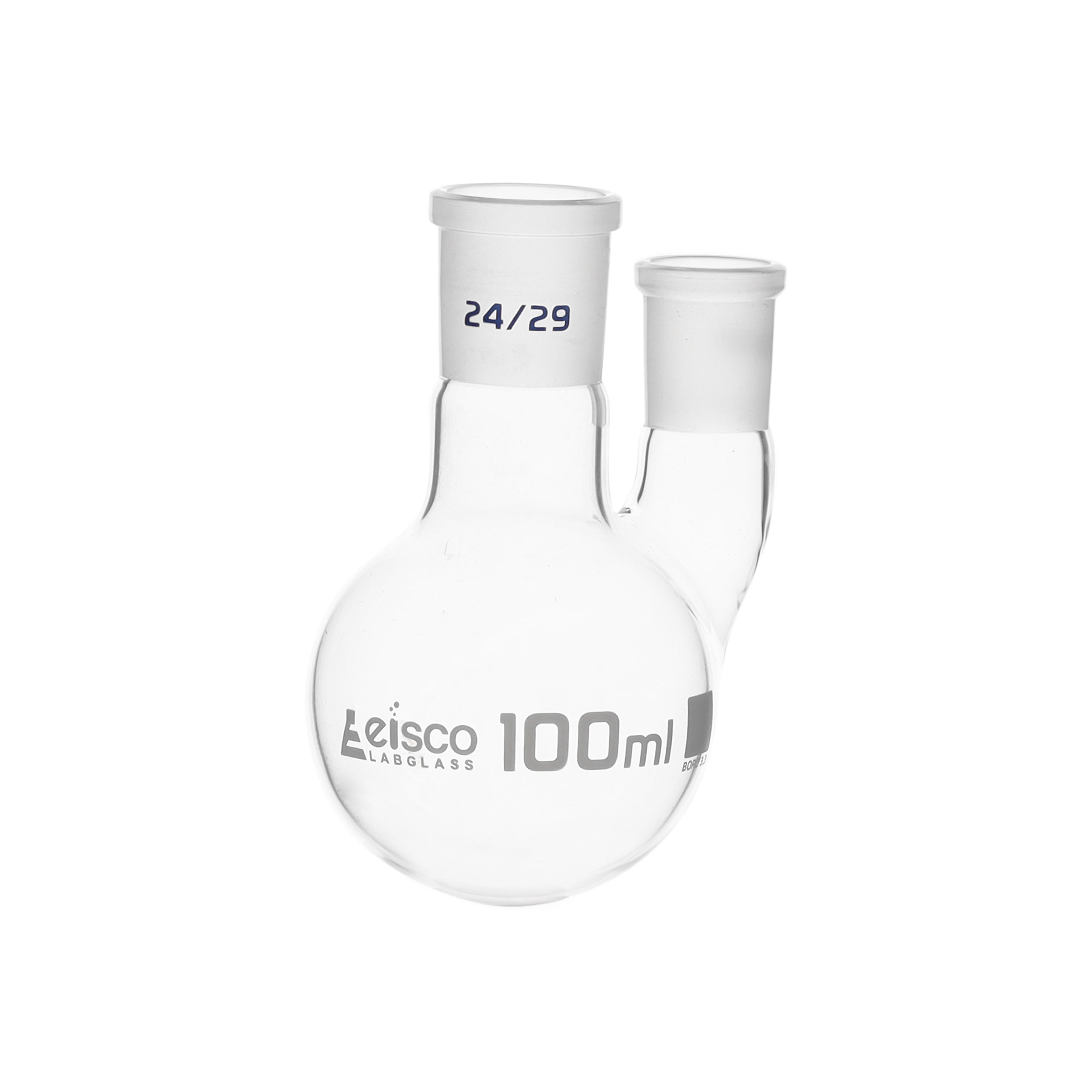 Flask Distilling Round Botton with joint 100ml 24/29, 14/23 - eiscoindustrial