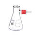 Flask Filtering 100ml., Conical, with integral side arm, Plastic Screw Thread - eiscoindustrial