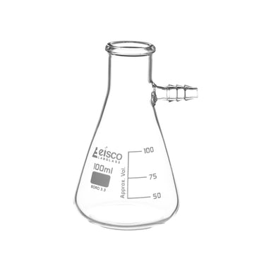 Flask Filtering 100ml., Conical, with integral side arm, Glass Connector - eiscoindustrial