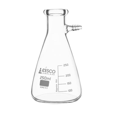 Flask Filtering 250ml., Conical, with integral side arm, Glass Connector - eiscoindustrial