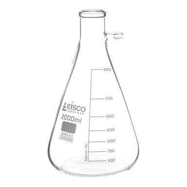 Flask Filtering 2000ml., Conical, with integral side arm, Glass Connector - eiscoindustrial