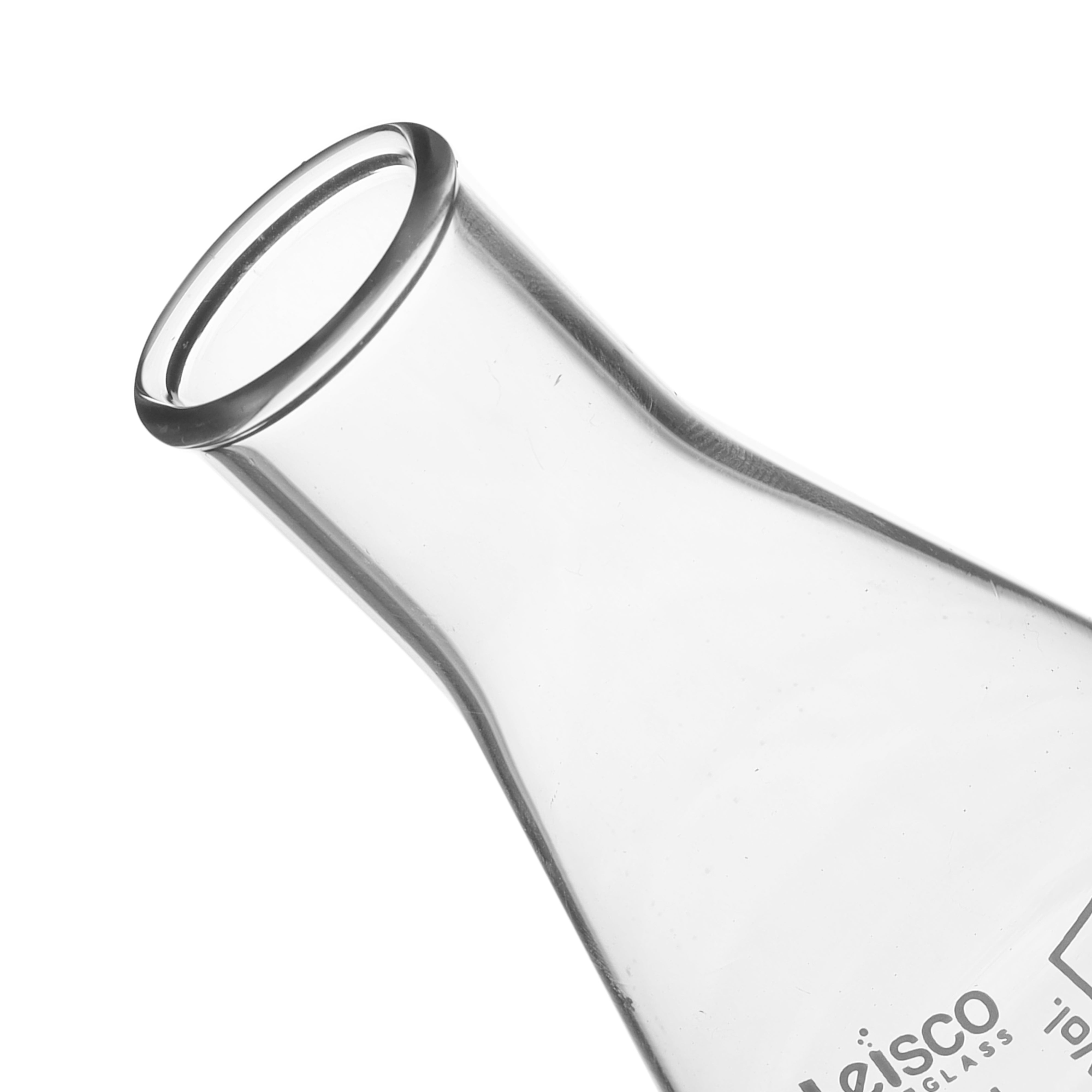 Flask Conical 50ml, narrow neck, borosilicate glass ISI