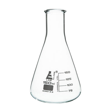 Flask Conical 150ml, narrow neck, borosilicate glass - eiscoindustrial