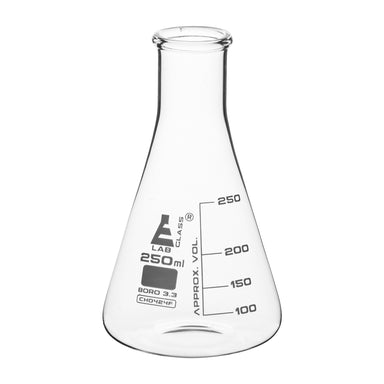 Flask Conical 250ml, narrow neck, borosilicate glass - eiscoindustrial