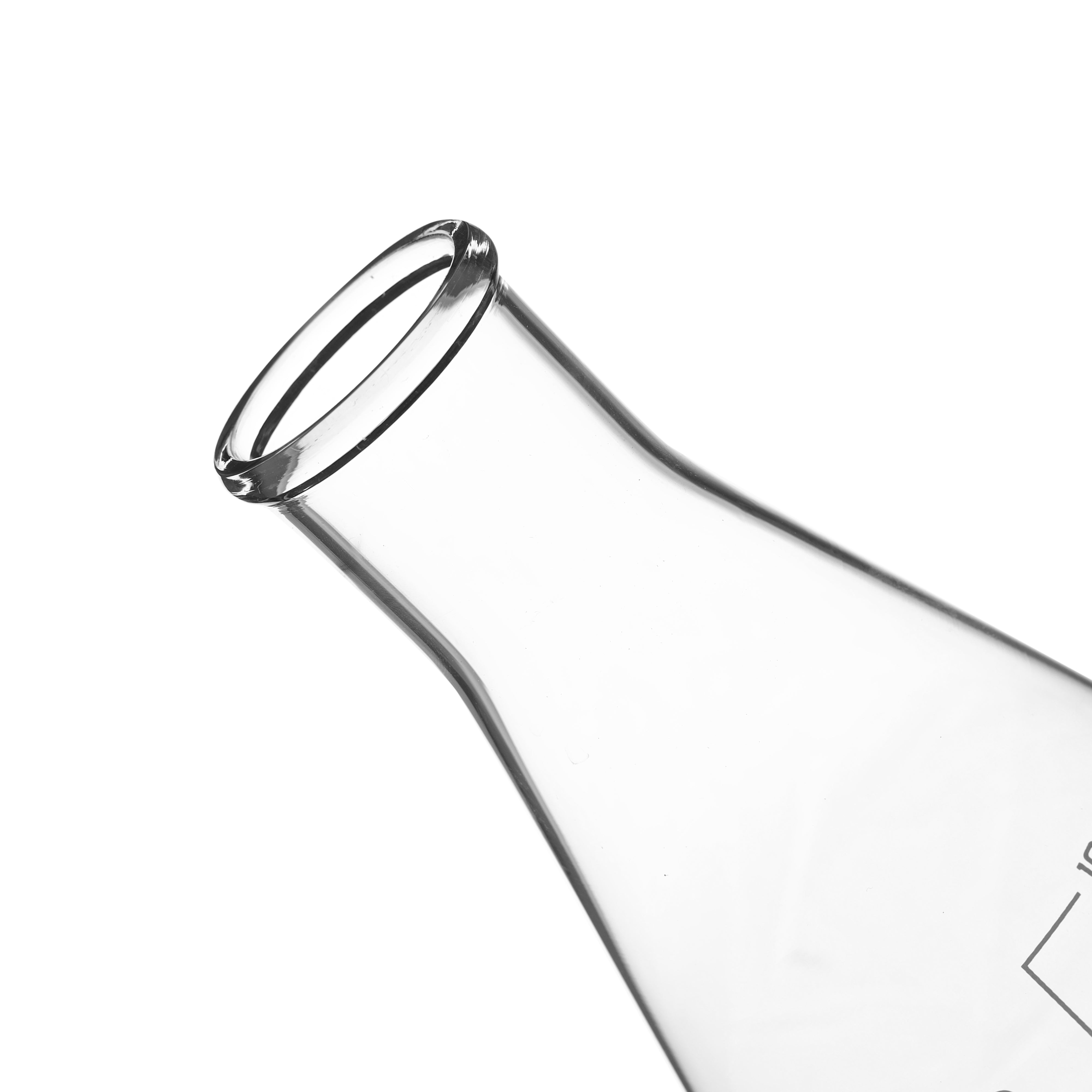 Flask Conical 500ml, narrow neck, borosilicate glass ISI