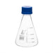 Flask Conical 250ml, Erlenmeyer, with teflon liner screw cap, borosilicate glass - eiscoindustrial