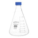 Flask Conical 2000ml, Erlenmeyer, with teflon liner screw cap, borosilicate glass - eiscoindustrial