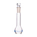 Flasks Volumetric with Hollow Stopper Class - A, cap. 10ml, Hex. Hollow Stopper, borosilicate glass, Blue Printing - eiscoindustrial