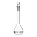 Flasks Volumetric with Hollow Stopper Class - B, cap. 25ml, Hex. Hollow Stopper, borosilicate glass, White Printing - eiscoindustrial