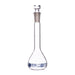 Flasks Volumetric with Hollow Stopper Class - B, cap. 25ml, Hex. Hollow Stopper, borosilicate glass, Blue Printing - eiscoindustrial