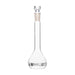 Flasks Volumetric with Hollow Stopper Class - B, cap. 50ml, Hex. Hollow Stopper, borosilicate glass, White Printing - eiscoindustrial