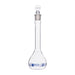 Flask Volumetric With Solid Glass Stopper  ASTM-E288 STD Class B 50 ml Stopper no 13, Blue Printing - eiscoindustrial