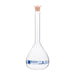 Flask Volumetric With Polypropylene Stopper  ASTM-E288 STD Class A,500 ml, Stopper no 19, Blue Printing - eiscoindustrial