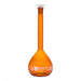 Flask Volumetric Amber, cap. 250ml, fitted with chemical resistance polypropylene stopper, borosilicate glass - eiscoindustrial