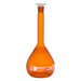 Flask Volumetric Amber, cap. 1000ml, fitted with chemical resistance polypropylene stopper, borosilicate glass - eiscoindustrial