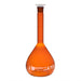 Flask Volumetric Amber, cap. 2000ml, fitted with chemical resistance polypropylene stopper, borosilicate glass - eiscoindustrial